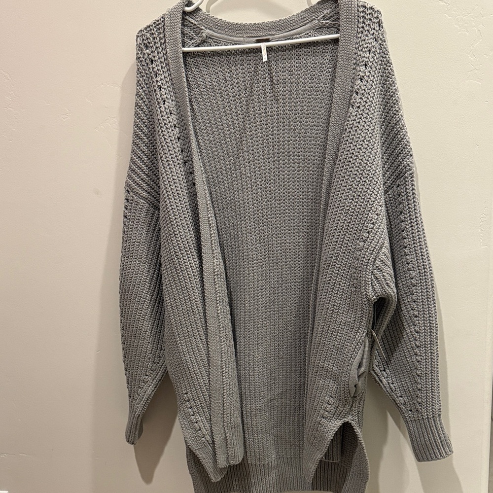XS Free People Gray Knit Cardigan - Picture 6 of 6